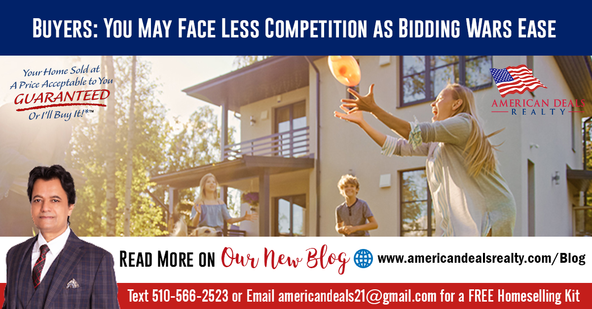 Buyers: You May Face Less Competition as Bidding Wars Ease