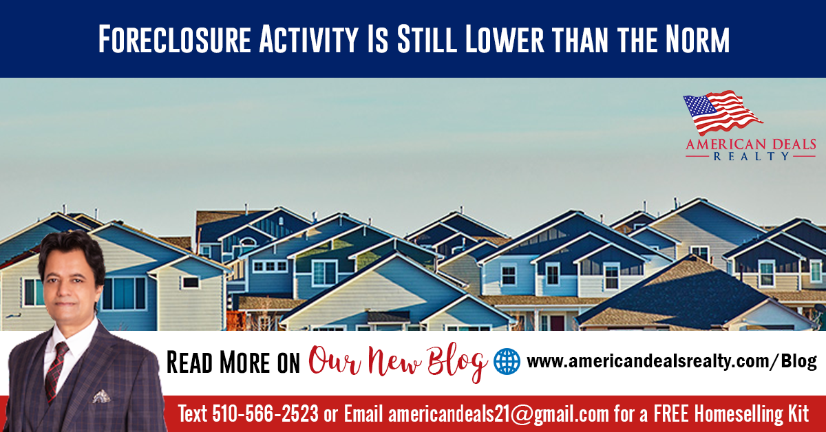 Foreclosure Activity Is Still Lower than the Norm